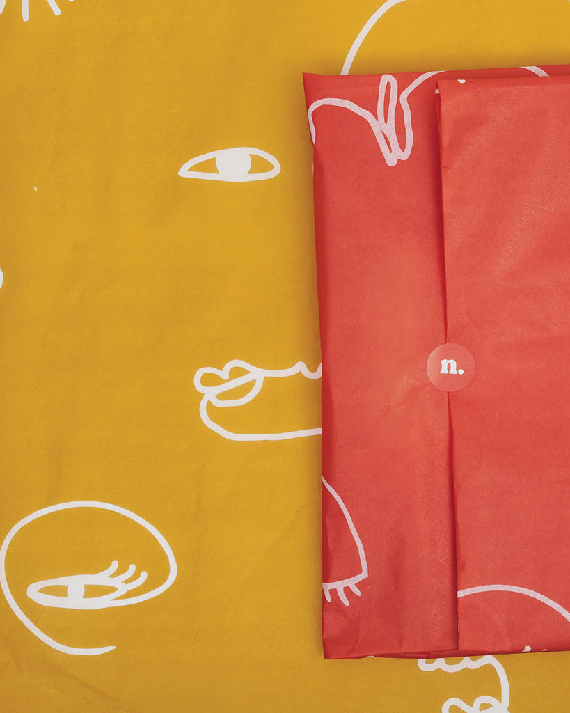 NIDRA - Packaging: Compostable Tissue Paper and Stickers